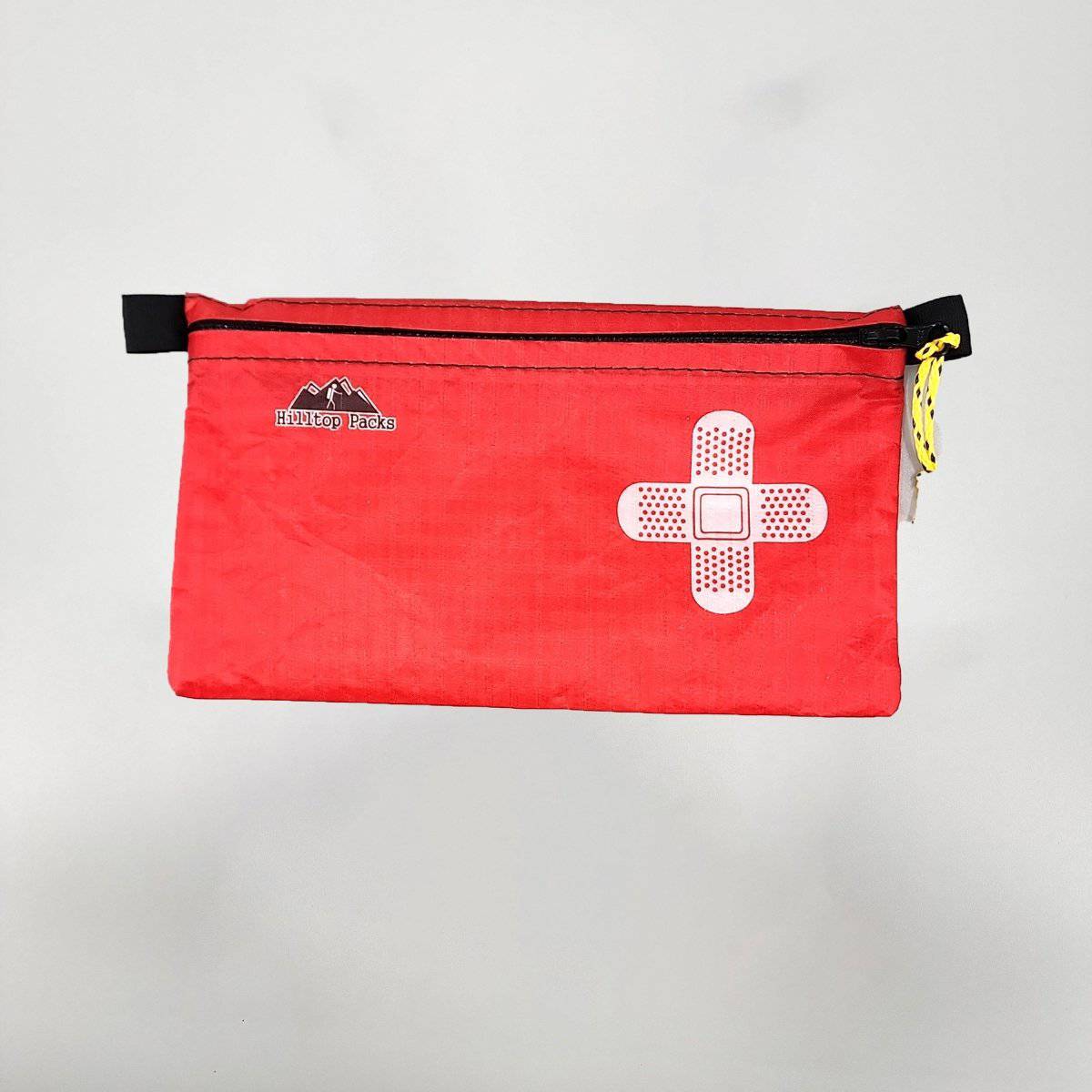 Hilltop Packs LLC - Ultralight Zipper Pouches - Classic Patterns - Challenge D50T Fabric - Red, med kit 2, medium