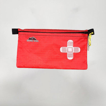 Hilltop Packs LLC - Ultralight Zipper Pouches - Classic Patterns - Challenge D50T Fabric - Red, med kit 2, medium