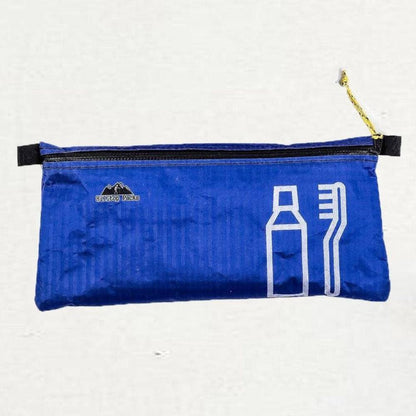 Hilltop Packs LLC - Ultralight Zipper Pouches - Classic Patterns - Challenge D50T Fabric - Blue, hygiene, large