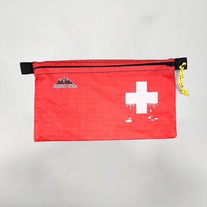 Hilltop Packs LLC - Ultralight Zipper Pouches - Classic Patterns - Challenge D50T Fabric - Red med kit 3, medium