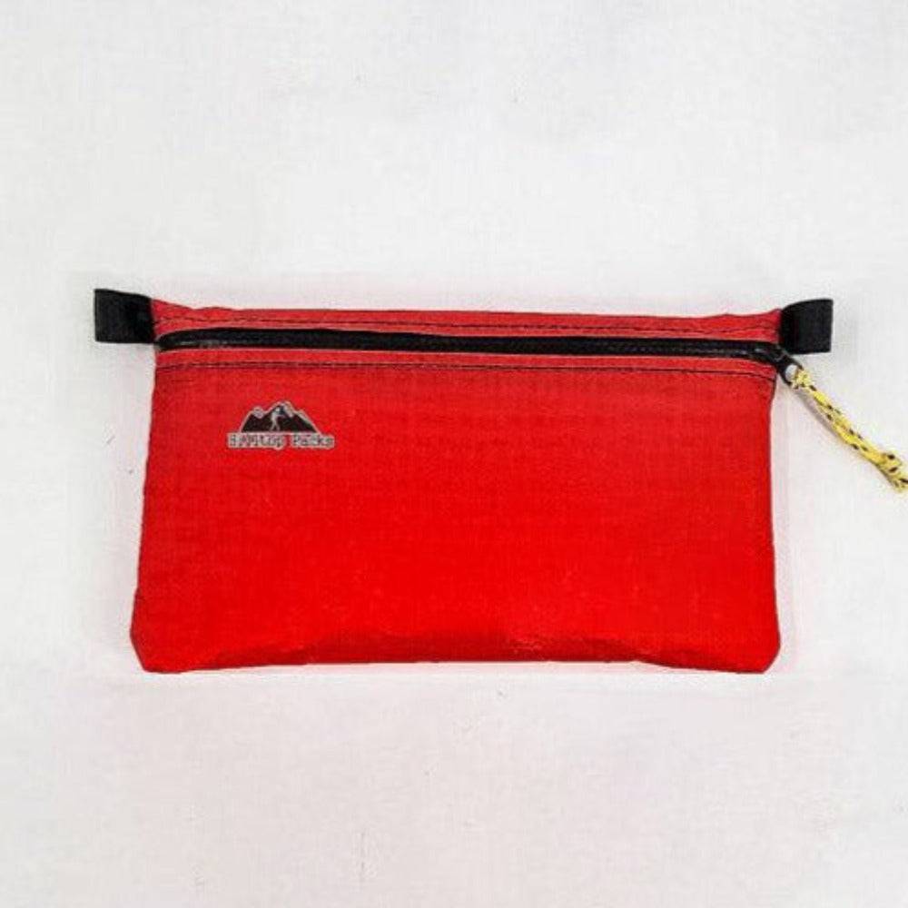 Hilltop Packs LLC - Ultralight Zipper Pouches - Classic Patterns - Challenge D50T Fabric - Red, medium