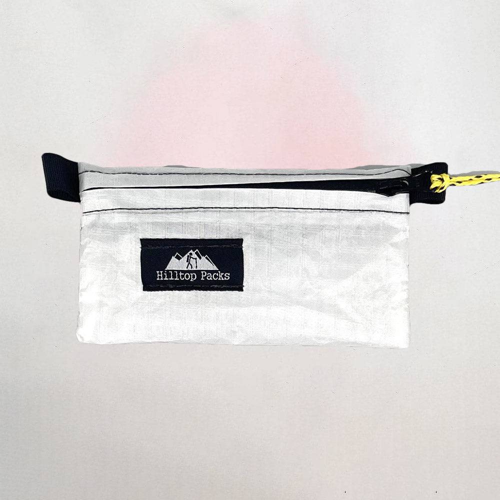 Hilltop Packs LLC - Ultralight Zipper Pouches - Classic Patterns - Challenge D50T Fabric - White, small