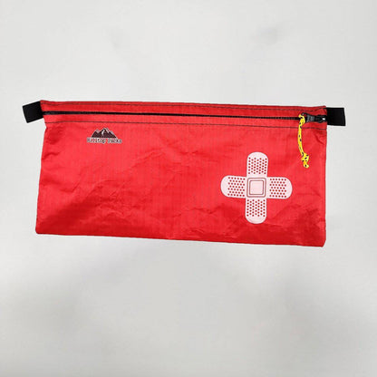 Hilltop Packs LLC - Ultralight Zipper Pouches - Classic Patterns - Challenge D50T Fabric - Red, med kit 2, large