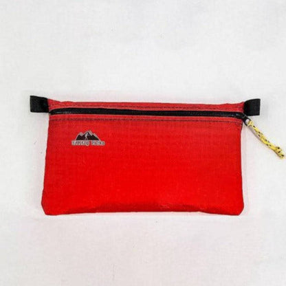 Hilltop Packs LLC - Ultralight Zipper Pouches - Classic Patterns - Challenge D50T Fabric - Red, small