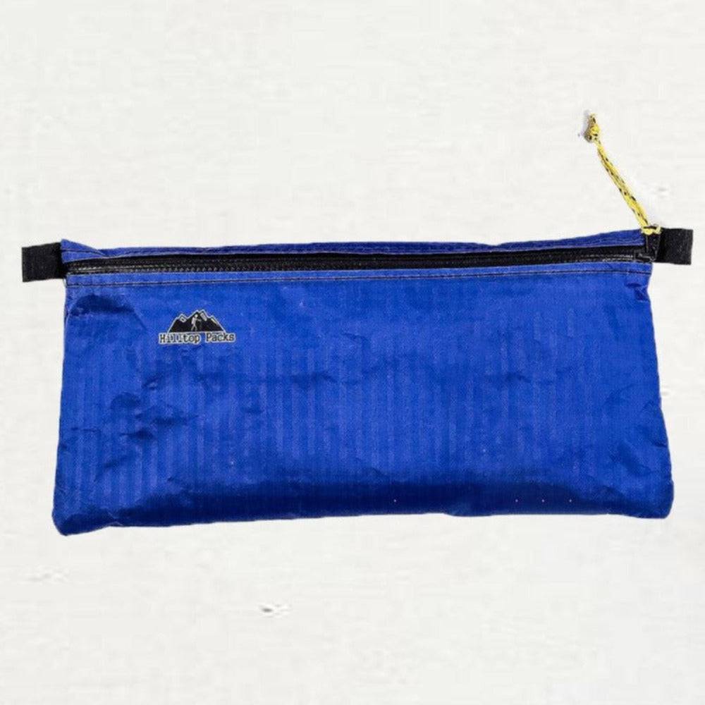 Hilltop Packs LLC - Ultralight Zipper Pouches - Classic Patterns - Challenge D50T Fabric - Blue, large