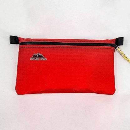 Hilltop Packs LLC - Ultralight Zipper Pouches - Classic Patterns - Challenge D50T Fabric - Red, large