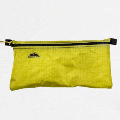 Hilltop Packs LLC - Ultralight Zipper Pouches - Classic Patterns - Challenge D50T Fabric - Yellow, large