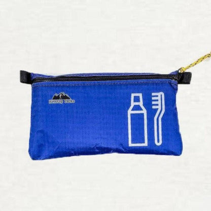 Hilltop Packs LLC - Ultralight Zipper Pouches - Classic Patterns - Challenge D50T Fabric - Blue, hygiene, small