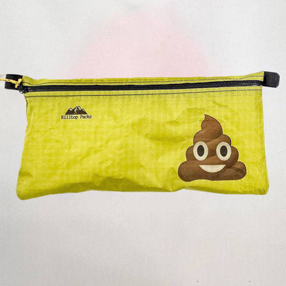 Hilltop Packs LLC - Ultralight Zipper Pouches - Classic Patterns - Challenge D50T Fabric - Poop, large