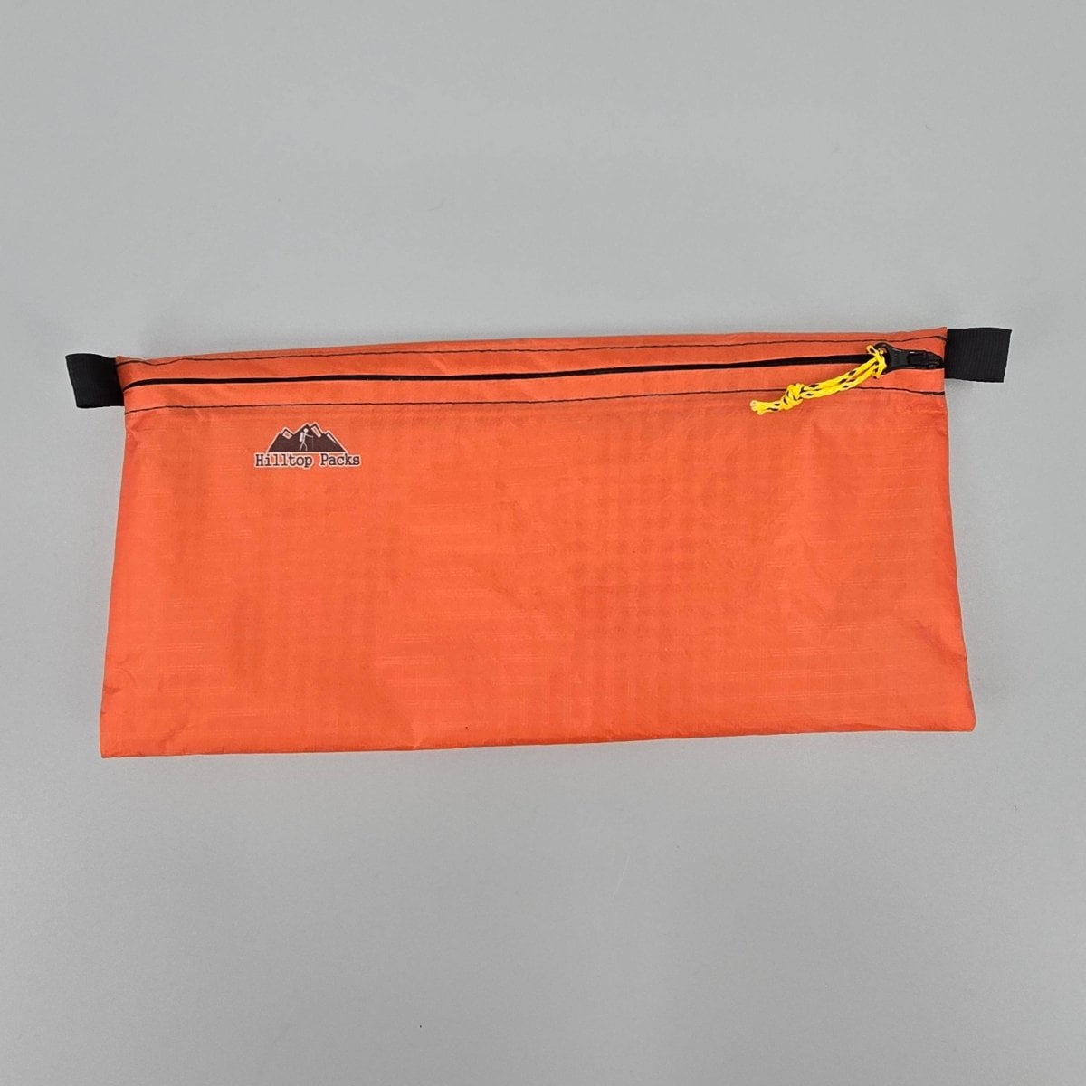 Hilltop Packs LLC - Ultralight Zipper Pouches - Classic Patterns - Challenge D50T Fabric - Orange, large