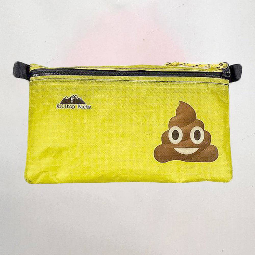 Hilltop Packs LLC - Ultralight Zipper Pouches - Classic Patterns - Challenge D50T Fabric - Poop, medium