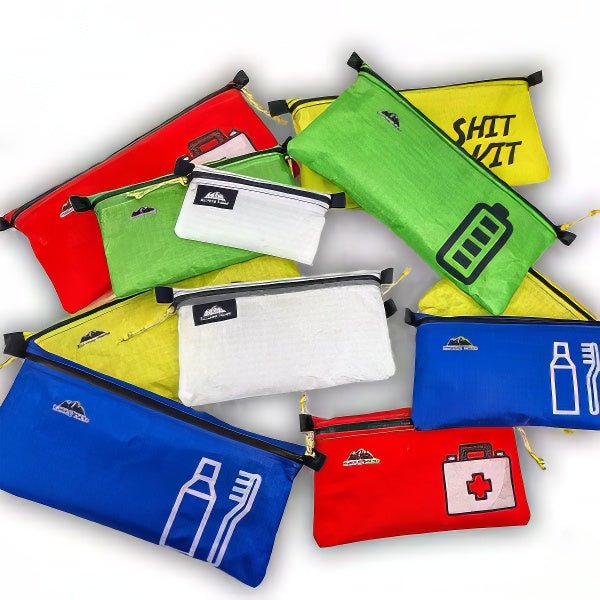 Hilltop Packs LLC - Ultralight Zipper Pouches - Classic Patterns - Challenge D50T Fabric - Various colors, graphics and sizes