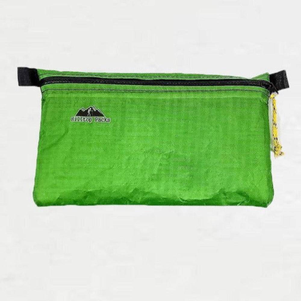 Hilltop Packs LLC - Ultralight Zipper Pouches - Classic Patterns - Challenge D50T Fabric - Green, medium