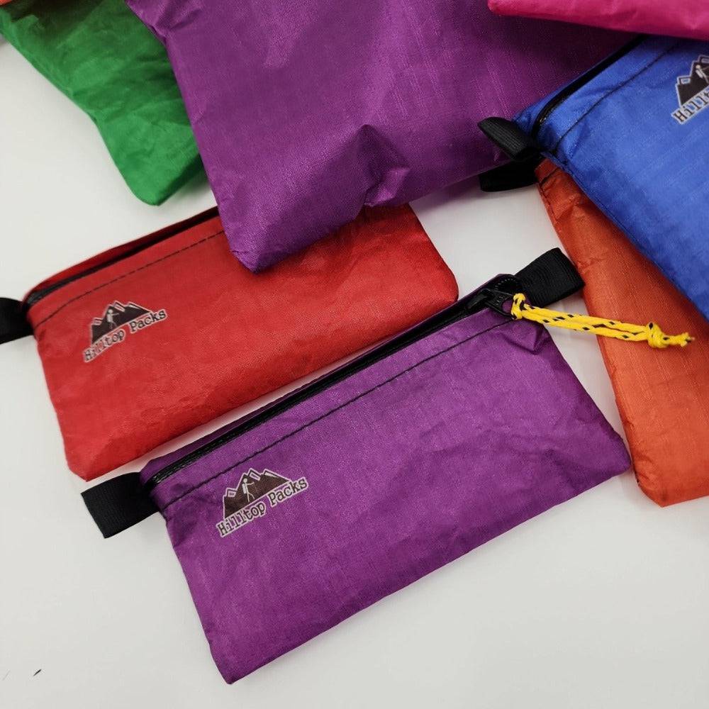 Hilltop Packs LLC - Ultralight Zipper Pouches - Classic Patterns - Challenge D50T Fabric - Various colors